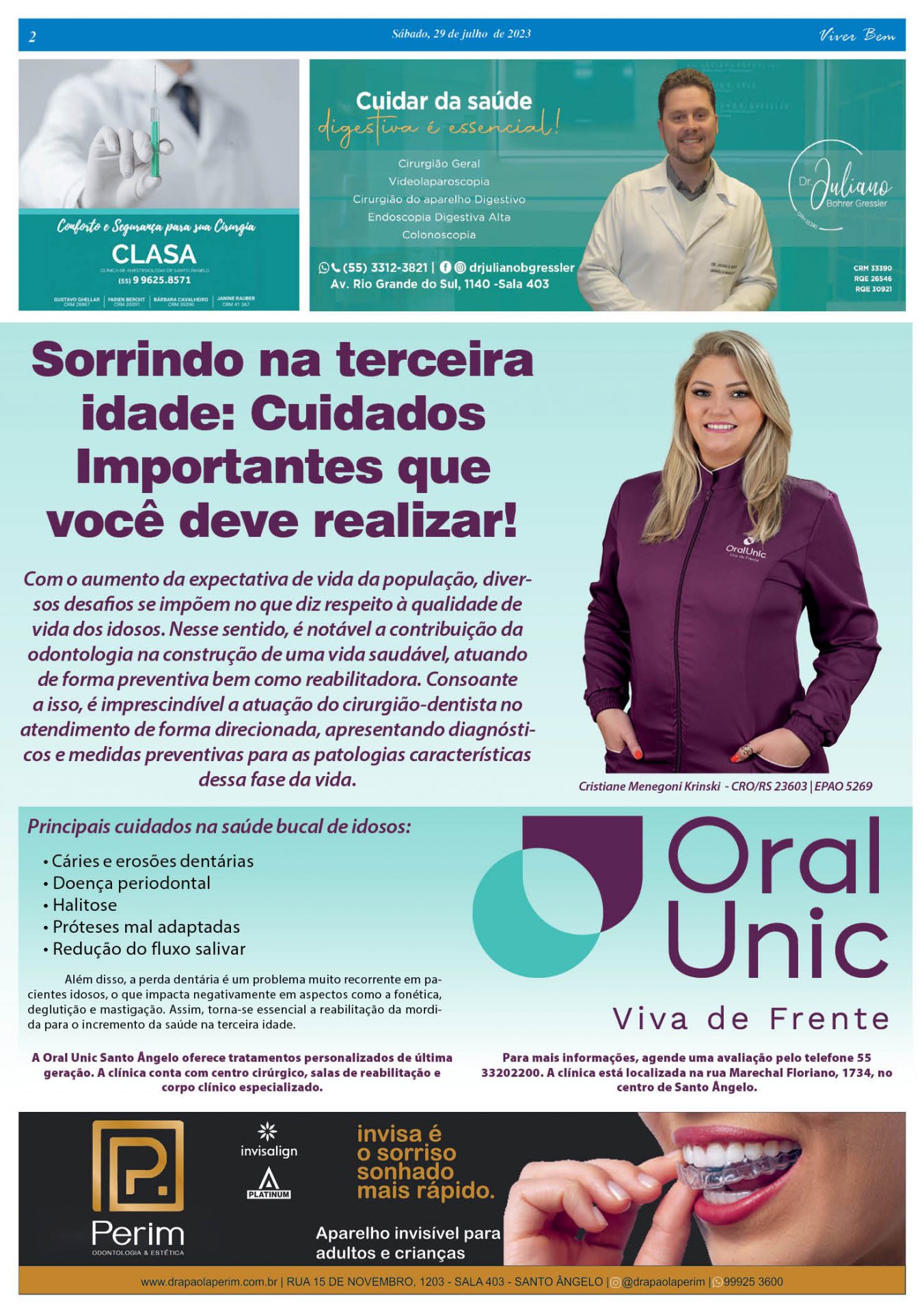 Viver Bem Edição 2506 de 29 07 2023 Jornal e Revista O Mensageiro