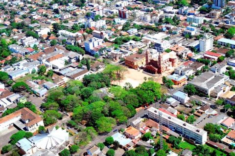Foto aérea de Santo Ângelo nas lentes de Fernando Gomes