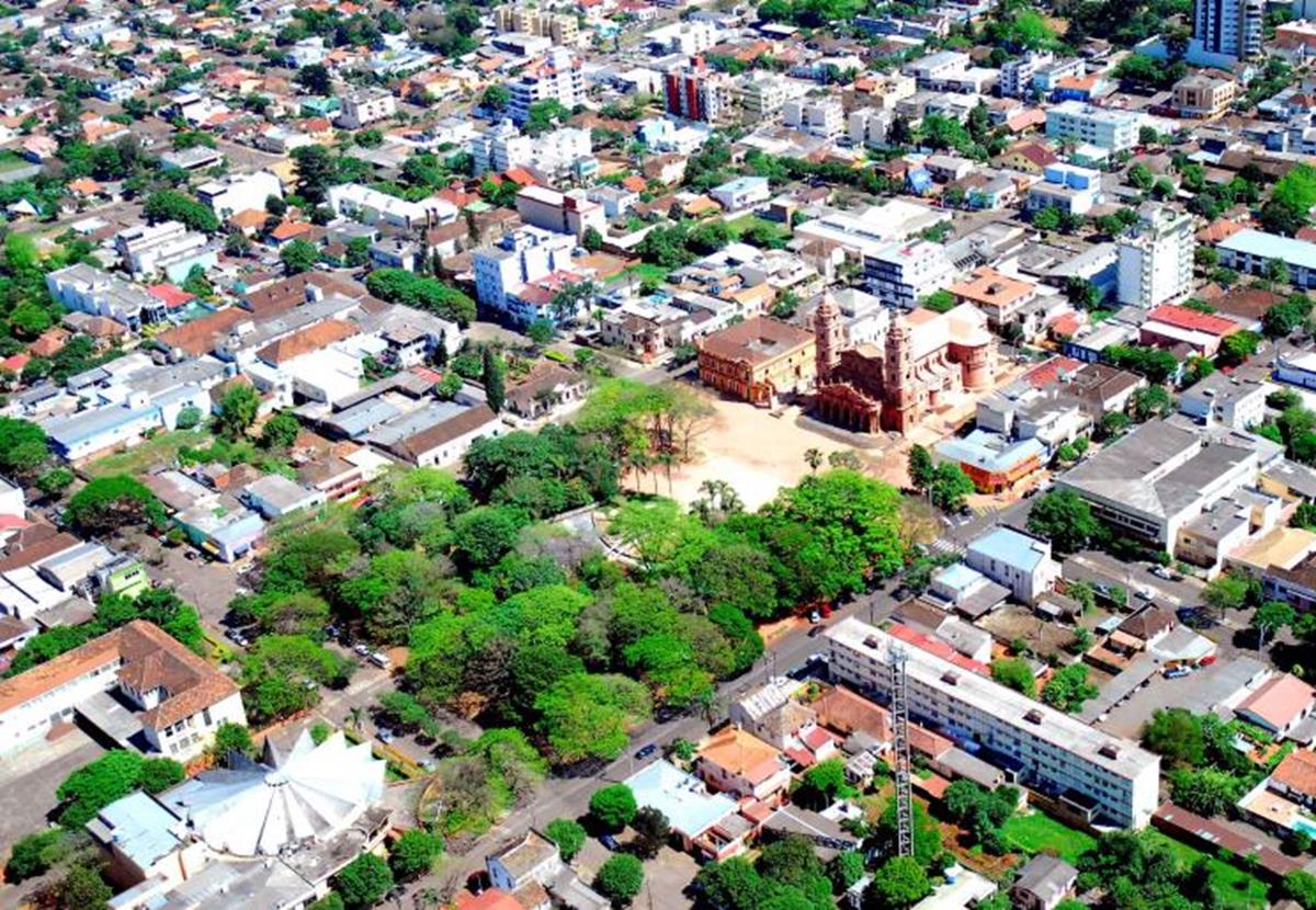 Foto aérea de Santo Ângelo nas lentes de Fernando Gomes