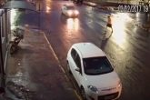 Vídeo que circula nas redes sociais mostra o momento em que Daltro dos Santos foi atropelado na Rua XV de Novembro