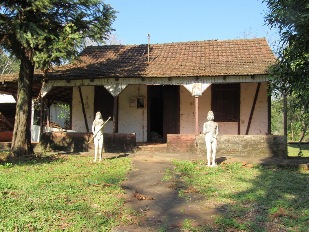 Antiga casa de Antônio Gerbert e Helena Gebert localizada na área que hoje é o Santuário Nossa Senhora de Fátima do Distrito de Buriti