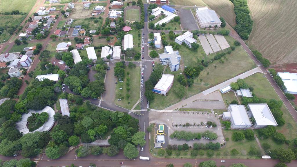 URI - Universidade Regional Integrada do Alto Uruguai e Missões, vista aérea do campus de Santo Ângelo 