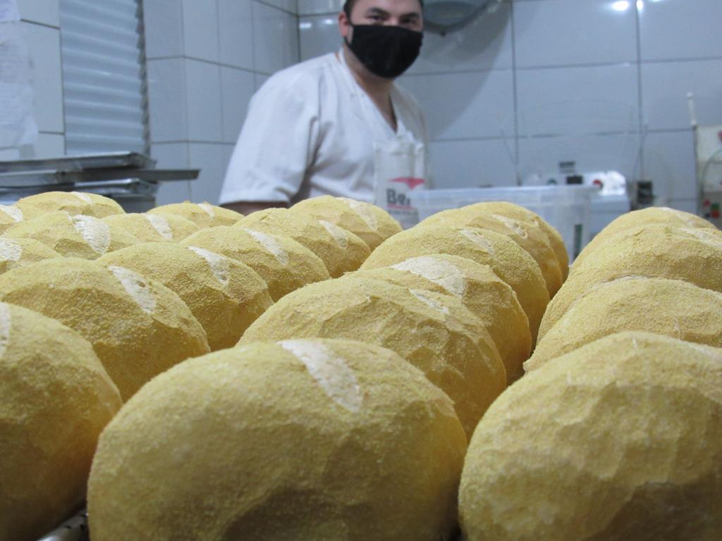 Produção de pão "cacetinho" na Padaria Paladar - Foto: Marcos Demeneghi