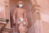 Representação do Anjo da Guarda esculpido em pedra grês por Valentin Von Adamovich Referência histórica em escultura nas Missões.  Foto /2020 - Marcos Demeneghi