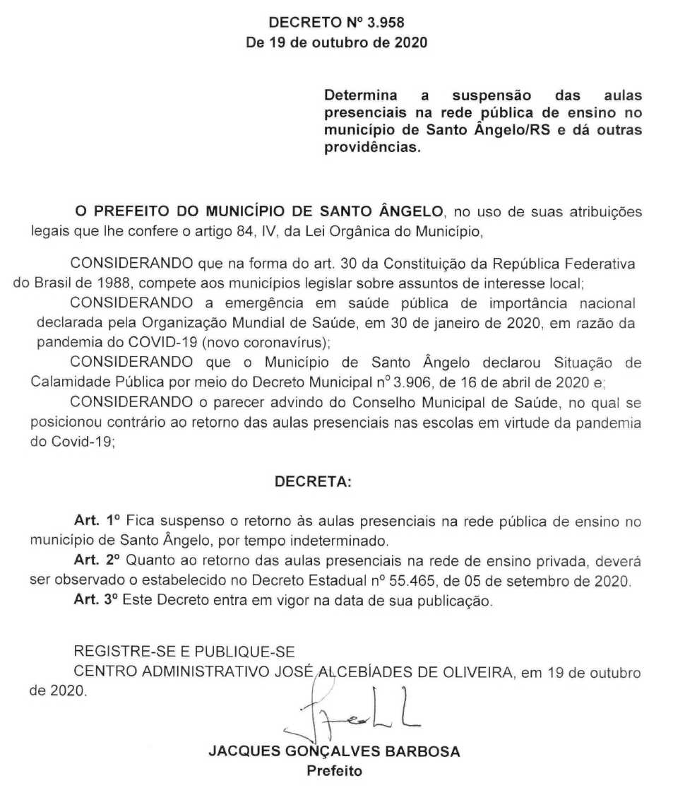 Decreto municipal 3.958