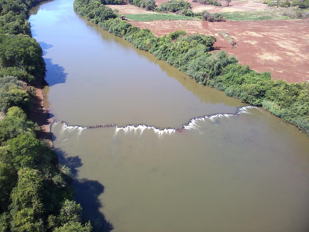 Rio Ijuí no trecho que divide a localidade rural de Linha Sabiá e Rincão do Paulus